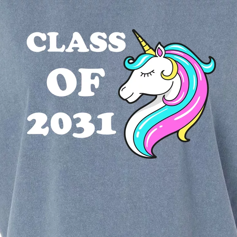 Class Of 2031 Unicorn Garment-Dyed Women's Muscle Tee