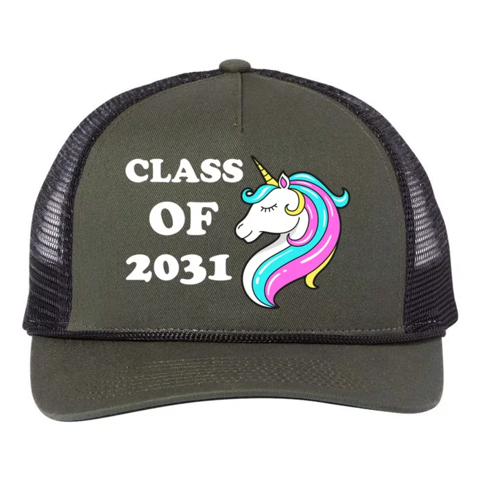 Class Of 2031 Unicorn Retro Rope Trucker Hat Cap