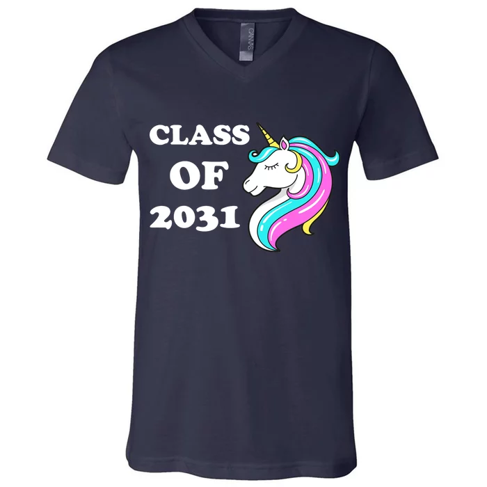 Class Of 2031 Unicorn V-Neck T-Shirt