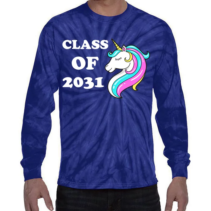 Class Of 2031 Unicorn Tie-Dye Long Sleeve Shirt