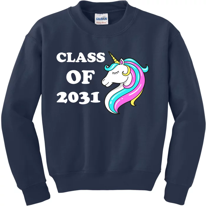 Class Of 2031 Unicorn Kids Sweatshirt