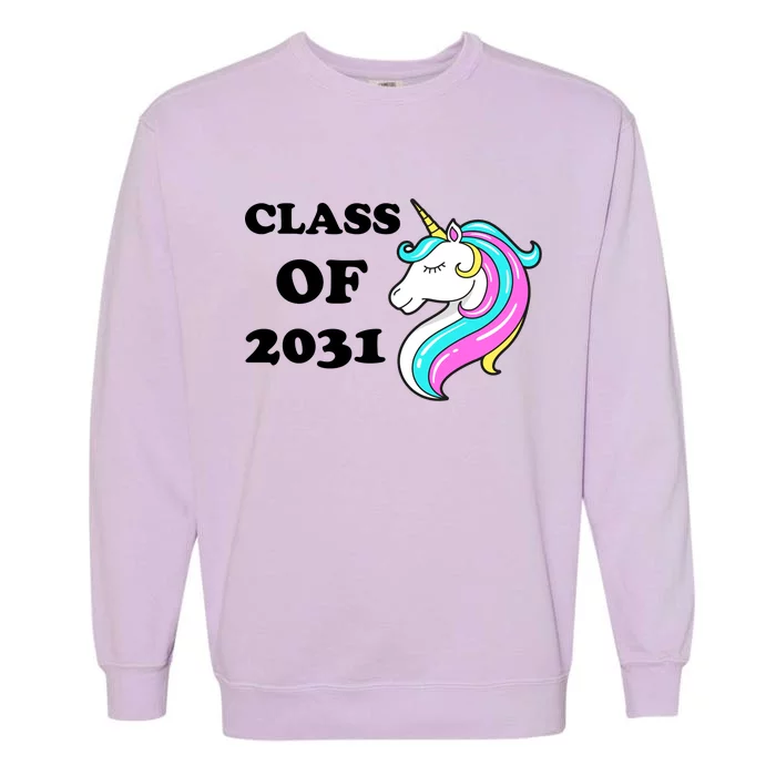 Class Of 2031 Unicorn Garment-Dyed Sweatshirt