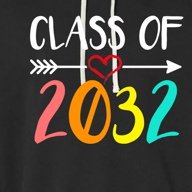 Class Of 2032 First Day Of School Kindergarten Garment-Dyed Fleece Hoodie