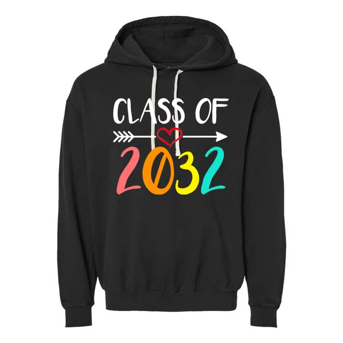 Class Of 2032 First Day Of School Kindergarten Garment-Dyed Fleece Hoodie