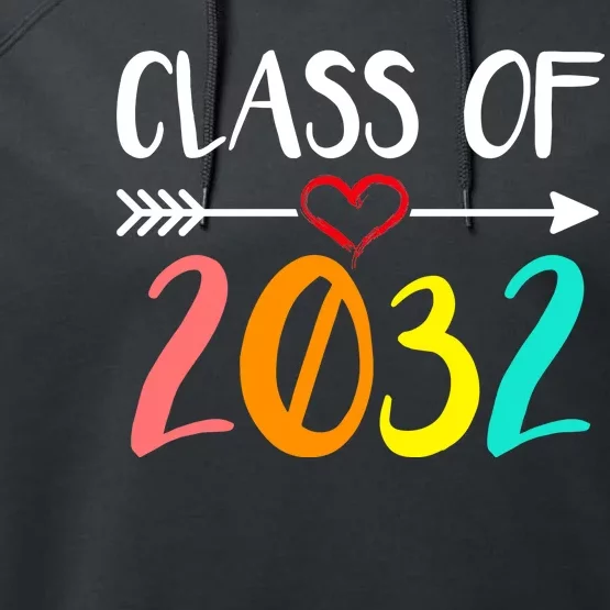 Class Of 2032 First Day Of School Kindergarten Performance Fleece Hoodie