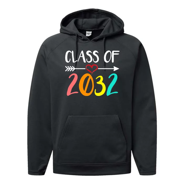 Class Of 2032 First Day Of School Kindergarten Performance Fleece Hoodie