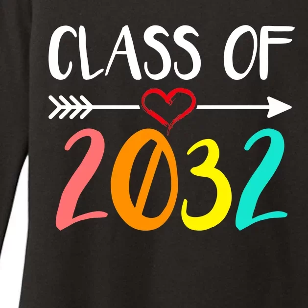 Class Of 2032 First Day Of School Kindergarten Womens CVC Long Sleeve Shirt