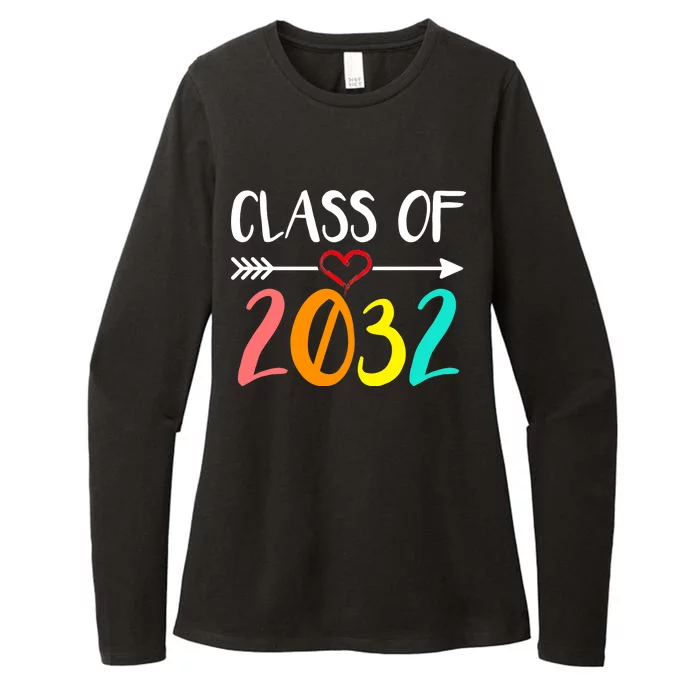 Class Of 2032 First Day Of School Kindergarten Womens CVC Long Sleeve Shirt