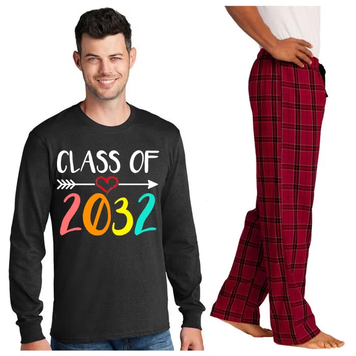 Class Of 2032 First Day Of School Kindergarten Long Sleeve Pajama Set