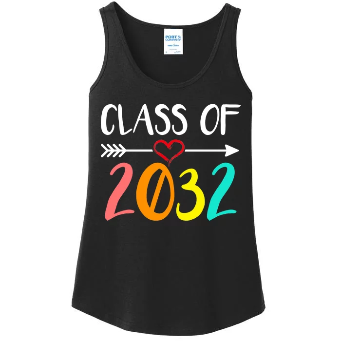 Class Of 2032 First Day Of School Kindergarten Ladies Essential Tank