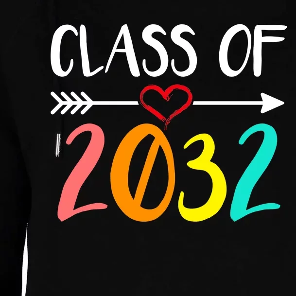 Class Of 2032 First Day Of School Kindergarten Womens Funnel Neck Pullover Hood