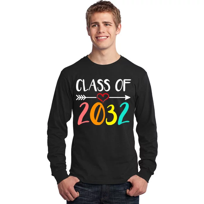 Class Of 2032 First Day Of School Kindergarten Tall Long Sleeve T-Shirt