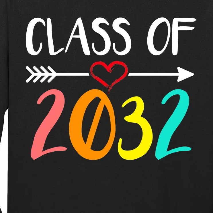 Class Of 2032 First Day Of School Kindergarten Tall Long Sleeve T-Shirt