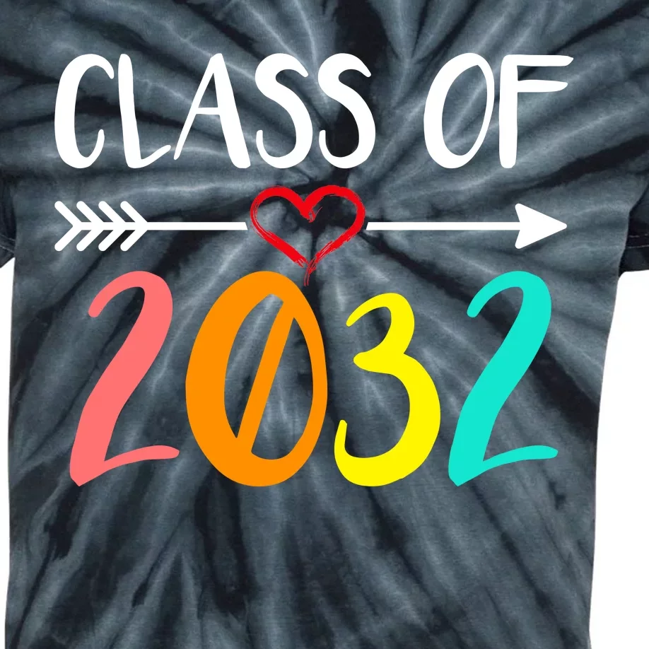 Class Of 2032 First Day Of School Kindergarten Kids Tie-Dye T-Shirt