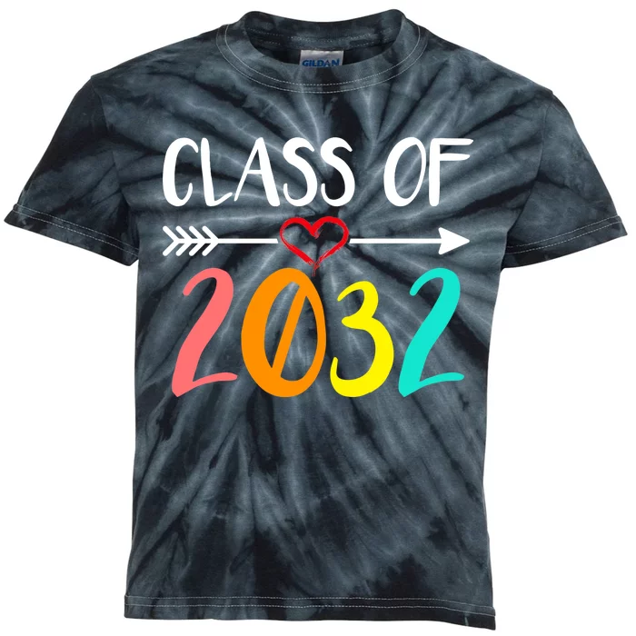 Class Of 2032 First Day Of School Kindergarten Kids Tie-Dye T-Shirt