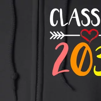 Class Of 2032 First Day Of School Kindergarten Full Zip Hoodie