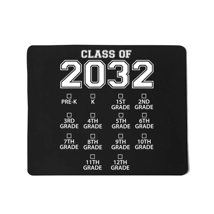 Class Of 2032 Grades Checklist Funny Mousepad