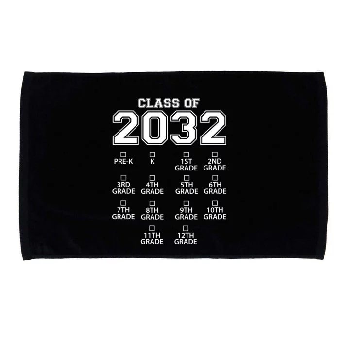 Class Of 2032 Grades Checklist Funny Microfiber Hand Towel