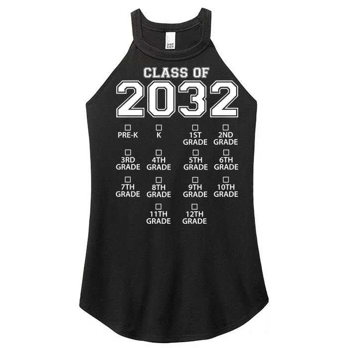 Class Of 2032 Grades Checklist Funny Women’s Perfect Tri Rocker Tank