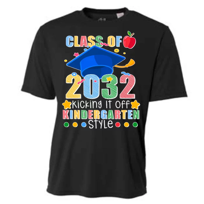 Class of 2032 Kicking off Kindergarten Cooling Performance Crew T-Shirt