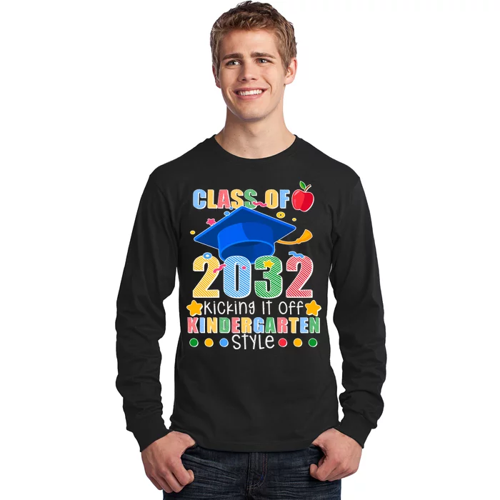 Class of 2032 Kicking off Kindergarten Long Sleeve Shirt