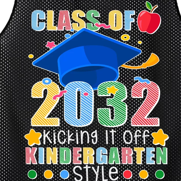 Class of 2032 Kicking off Kindergarten Mesh Reversible Basketball Jersey Tank