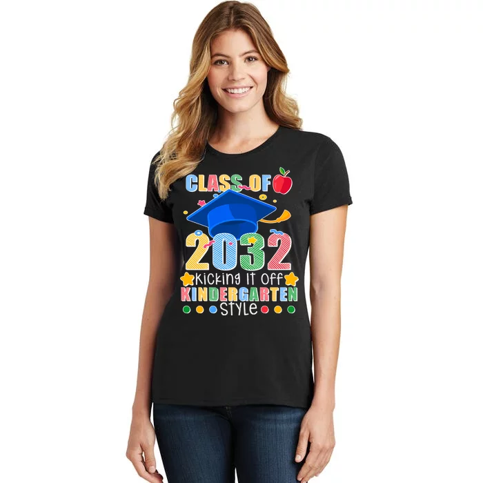 Class of 2032 Kicking off Kindergarten Women's T-Shirt