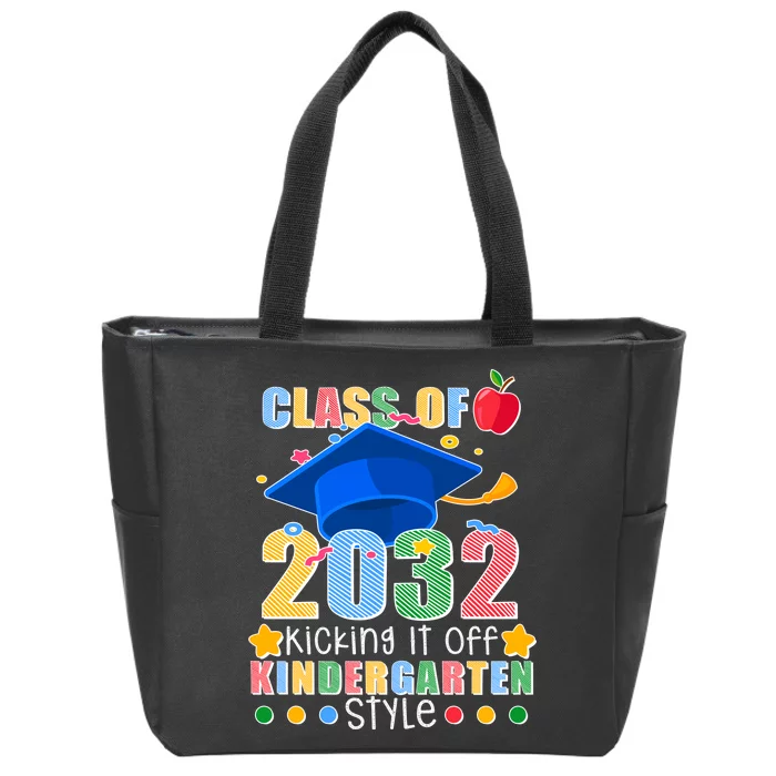 Class of 2032 Kicking off Kindergarten Zip Tote Bag