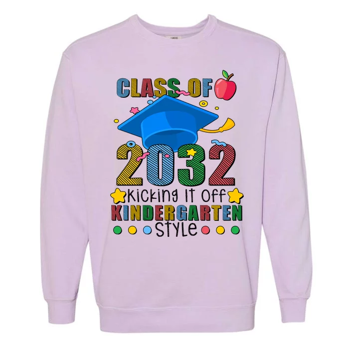 Class of 2032 Kicking off Kindergarten Garment-Dyed Sweatshirt