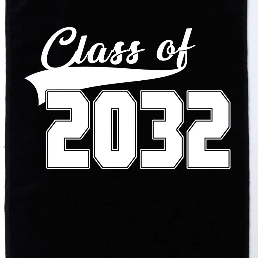 Class Of 2032 Kindergarten Future Graduate Platinum Collection Golf Towel