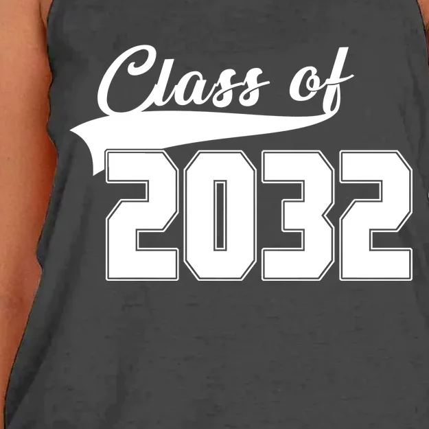 Class Of 2032 Kindergarten Future Graduate Women's Knotted Racerback Tank