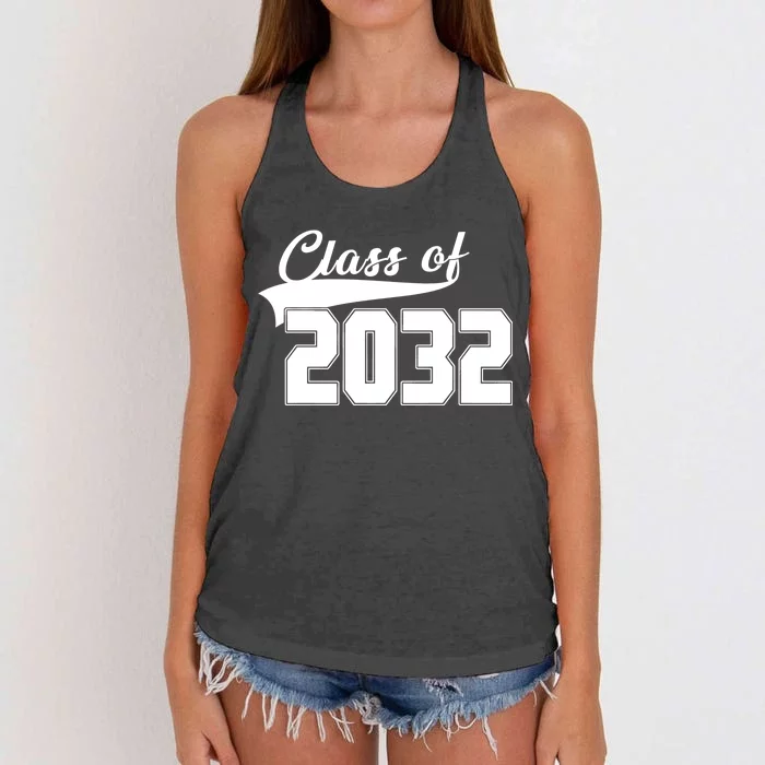 Class Of 2032 Kindergarten Future Graduate Women's Knotted Racerback Tank