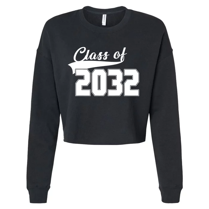 Class Of 2032 Kindergarten Future Graduate Cropped Pullover Crew