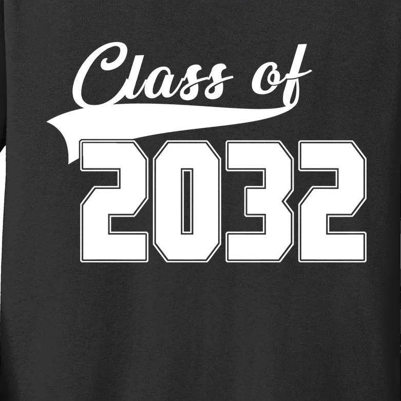 Class Of 2032 Kindergarten Future Graduate Kids Long Sleeve Shirt