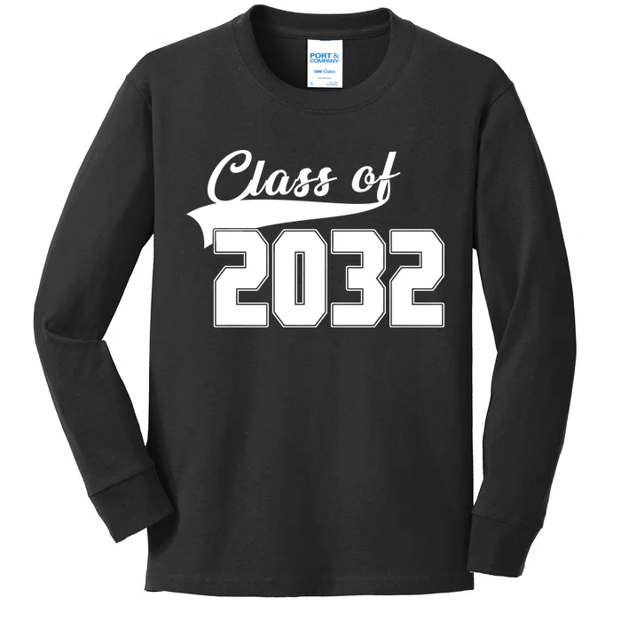 Class Of 2032 Kindergarten Future Graduate Kids Long Sleeve Shirt