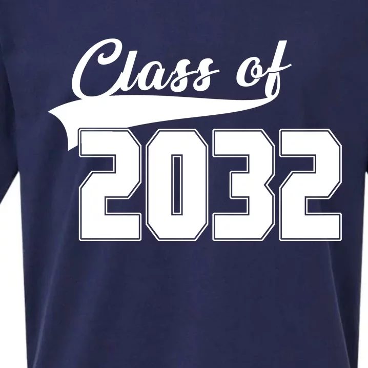 Class Of 2032 Kindergarten Future Graduate Sueded Cloud Jersey T-Shirt