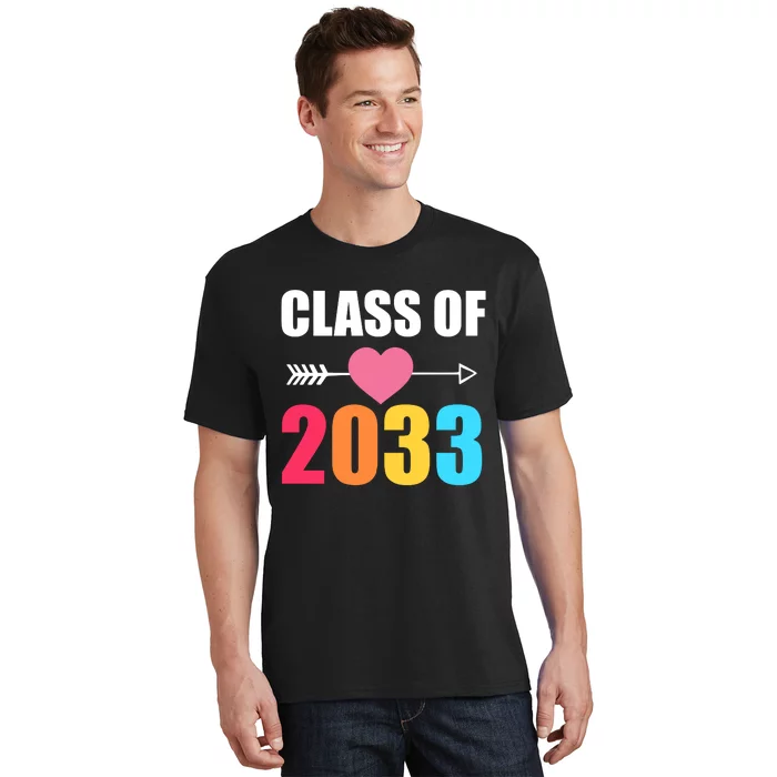 Class of 2033 School Kindergarten Colorful T-Shirt