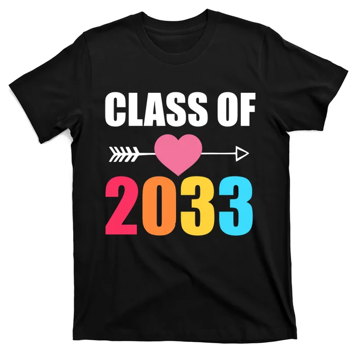 Class of 2033 School Kindergarten Colorful T-Shirt