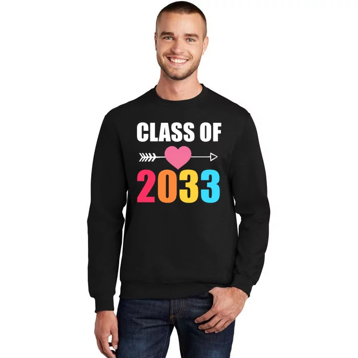 Class of 2033 School Kindergarten Colorful Tall Sweatshirt