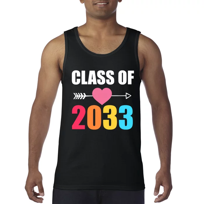 Class of 2033 School Kindergarten Colorful Tank Top