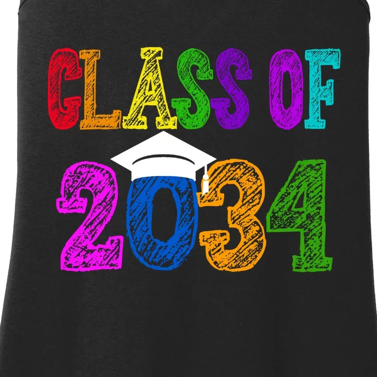 Class Of 2034 Graduation First Day Of School Ladies Essential Tank