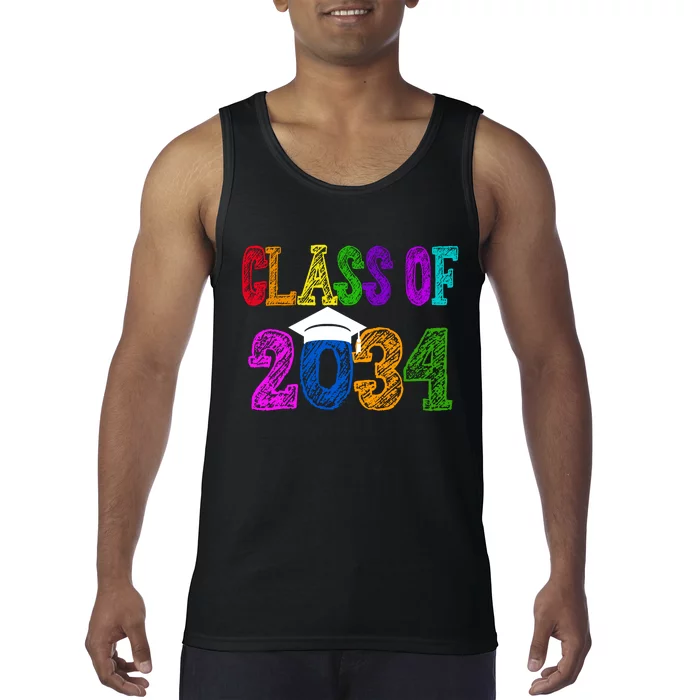 Class Of 2034 Graduation First Day Of School Tank Top