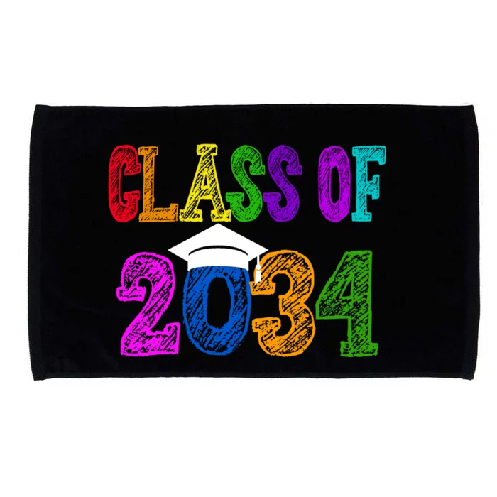 Class Of 2034 Graduation First Day Of School Microfiber Hand Towel