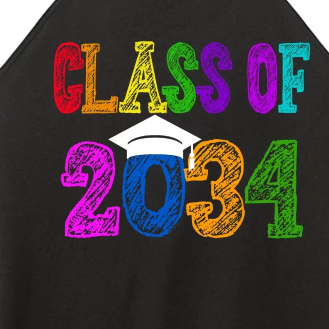 Class Of 2034 Graduation First Day Of School Women’s Perfect Tri Rocker Tank