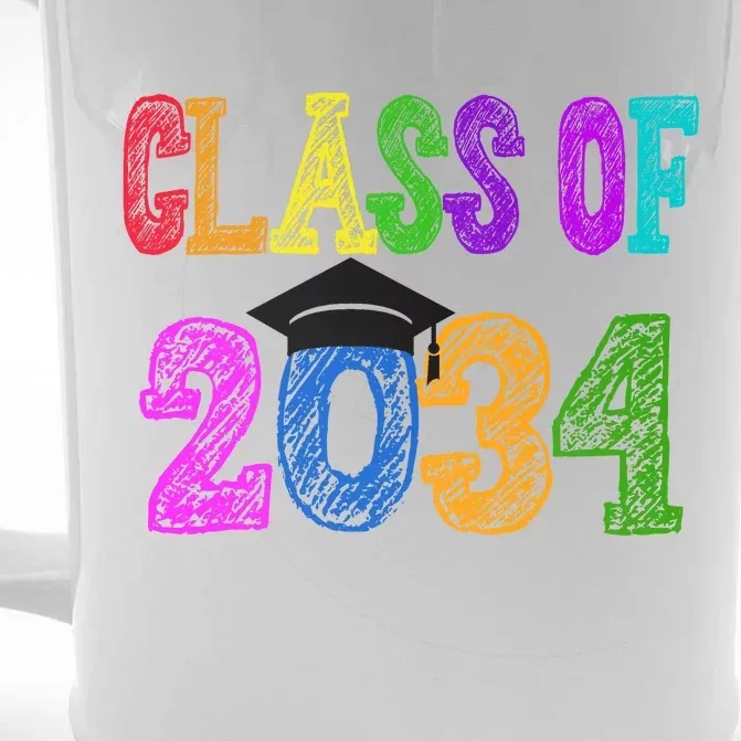 Class Of 2034 Graduation First Day Of School Front & Back Beer Stein