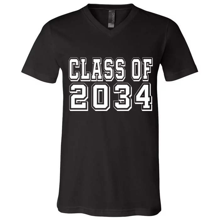 Class Of 2034 Grow With Me V-Neck T-Shirt