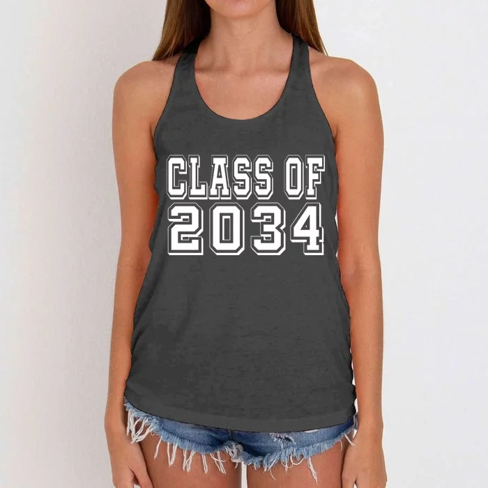 Class Of 2034 Grow With Me Women's Knotted Racerback Tank