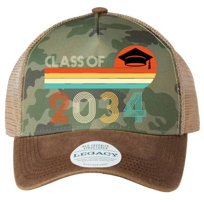 Class Of 2034 Grow With Me Pre-K Graduate Vintage Legacy Tie Dye Trucker Hat