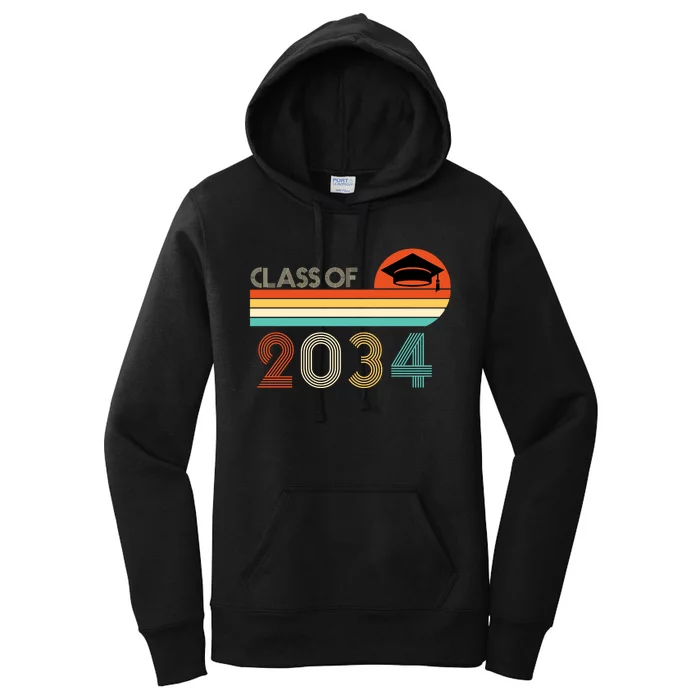 Class Of 2034 Grow With Me Pre-K Graduate Vintage Women's Pullover Hoodie