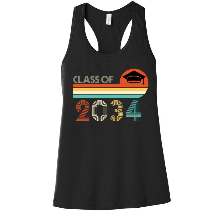 Class Of 2034 Grow With Me Pre-K Graduate Vintage Women's Racerback Tank